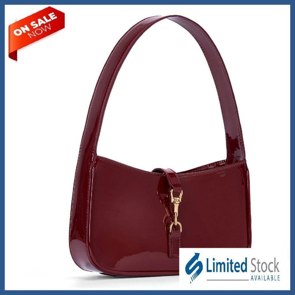 Faux Leather Shoulder Bag Small Purse Everyday Handbag Trendy Y2K Style